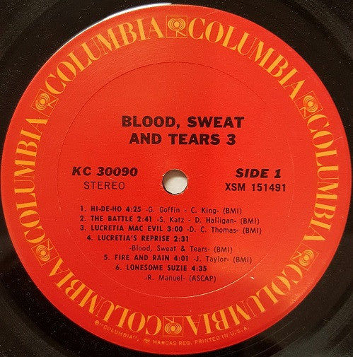Blood, Sweat & Tears* - Blood, Sweat And Tears 3 - LP
