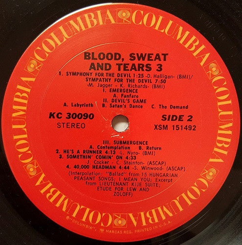 Blood, Sweat & Tears* - Blood, Sweat And Tears 3 - LP