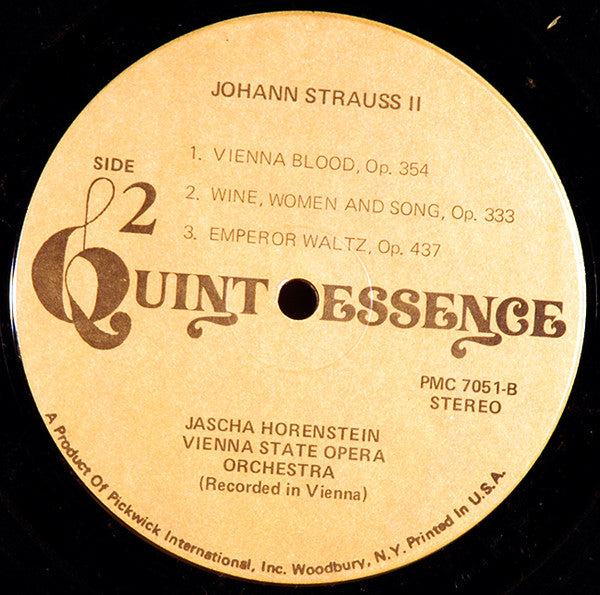 Johann Strauss Jr., Jascha Horenstein, Orchester Der Wiener Staatsoper - On The Beautiful Blue Danube: A Johann Strauss Waltz Festival - LP