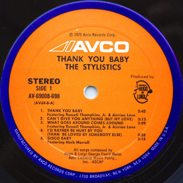 The Stylistics - Thank You Baby - LP