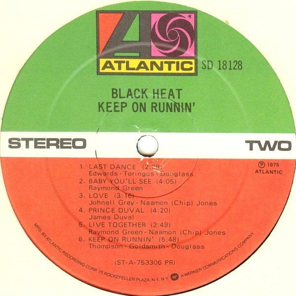 Black Heat - Keep On Runnin' - LP