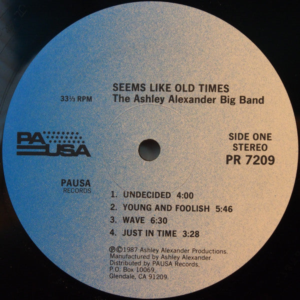 Ashley Alexander Big Band* - Seems Like Old Times - LP