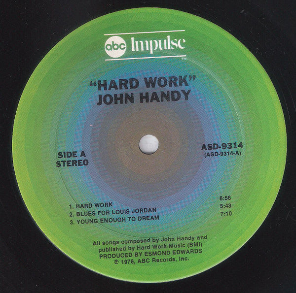 John Handy - Hard Work - LP