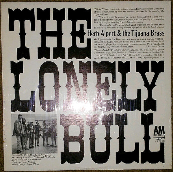 Herb Alpert & The Tijuana Brass - The Lonely Bull - LP