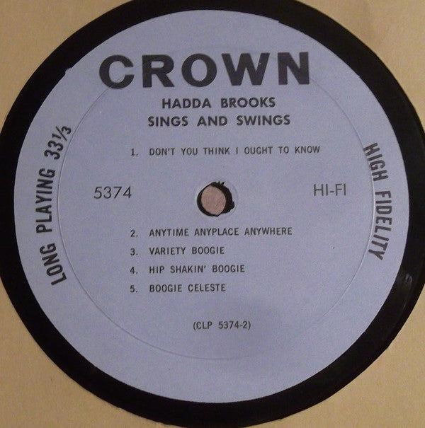 Hadda Brooks - Sings And Swings - LP
