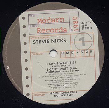 Stevie Nicks - I Can't Wait - LP