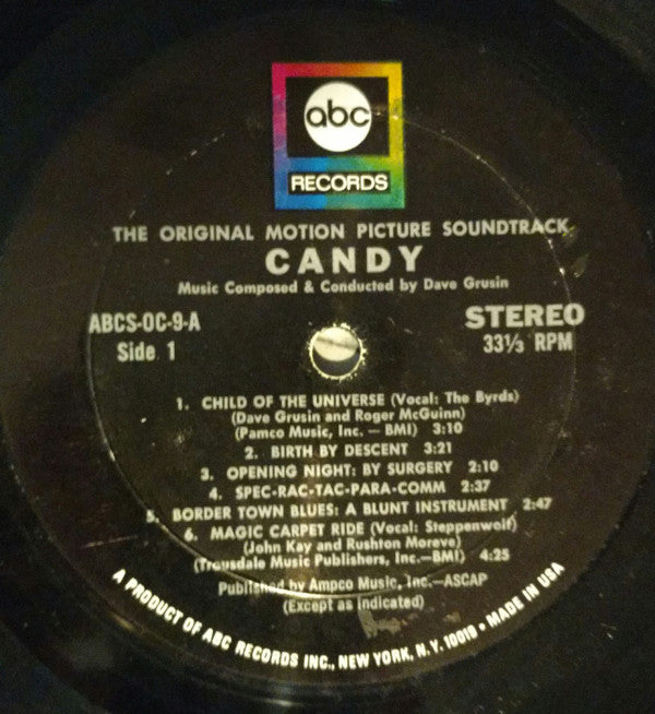 The Byrds And Steppenwolf, Dave Grusin - Candy (The Original Motion Picture Soundtrack) - LP