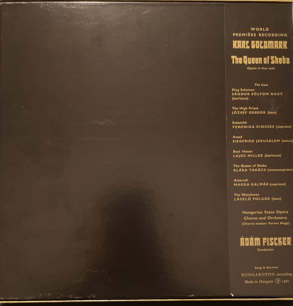 Goldmark* - Takács*, Jerusalem*, Kincses*, Sólyom Nagy*, Gregor*, Kalmár*, Ádám Fischer* - Die Königin von Saba - LP