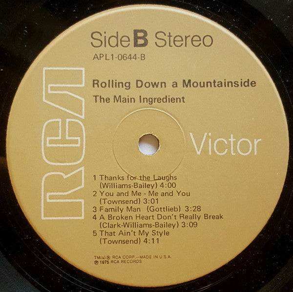 The Main Ingredient - Rolling Down A Mountainside - LP