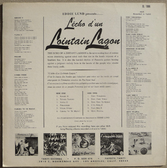 Eddie Lund - L'Echo D'Un Lointain Lagon - LP