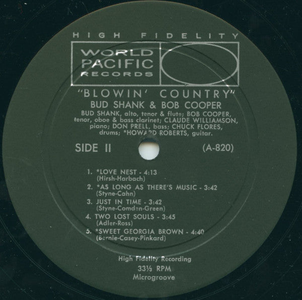 Bud Shank & Bob Cooper - Blowin' Country - LP