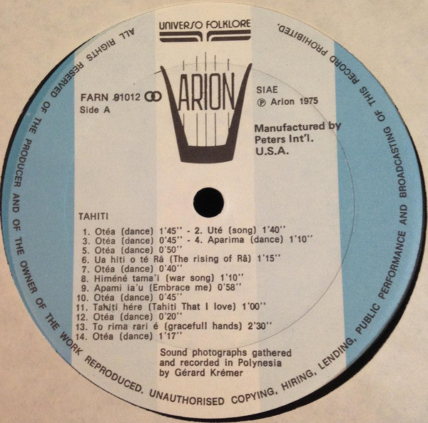 Unknown Artist - Tahiti / Bora-Bora - LP