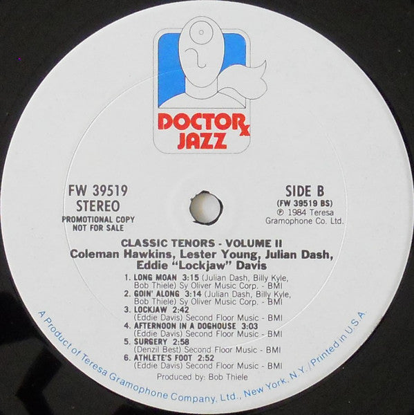 Coleman Hawkins, Lester Young, Eddie "Lockjaw" Davis, Julian Dash - Classic Tenors Volume 2 - LP