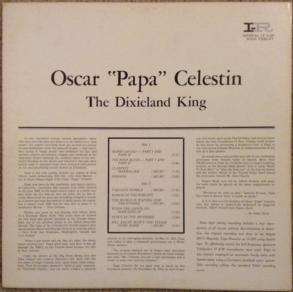 Oscar "Papa" Celestin - The Dixieland King - LP