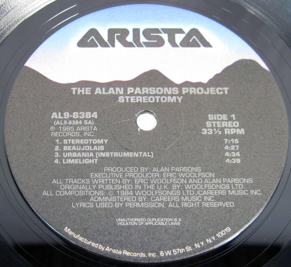 The Alan Parsons Project - Stereotomy - LP