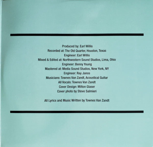 Townes Van Zandt - Live At The Old Quarter, Houston, Texas - LP