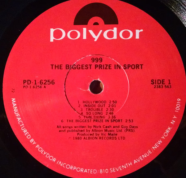 999 - The Biggest Prize In Sport - LP