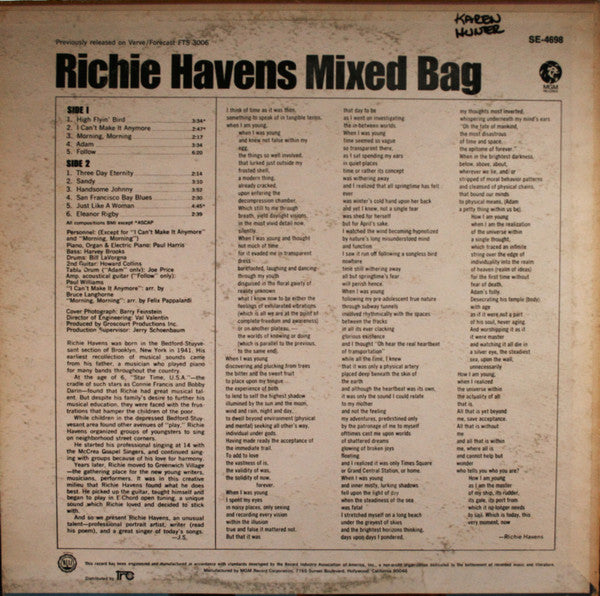 Richie Havens - Mixed Bag - LP