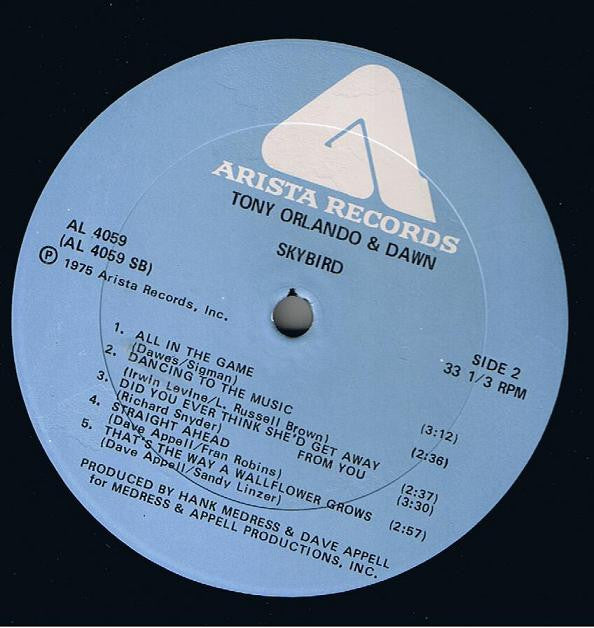 Tony Orlando & Dawn - Skybird - LP