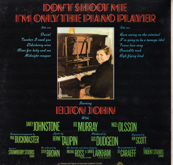 Elton John - Don't Shoot Me I'm Only The Piano Player - LP