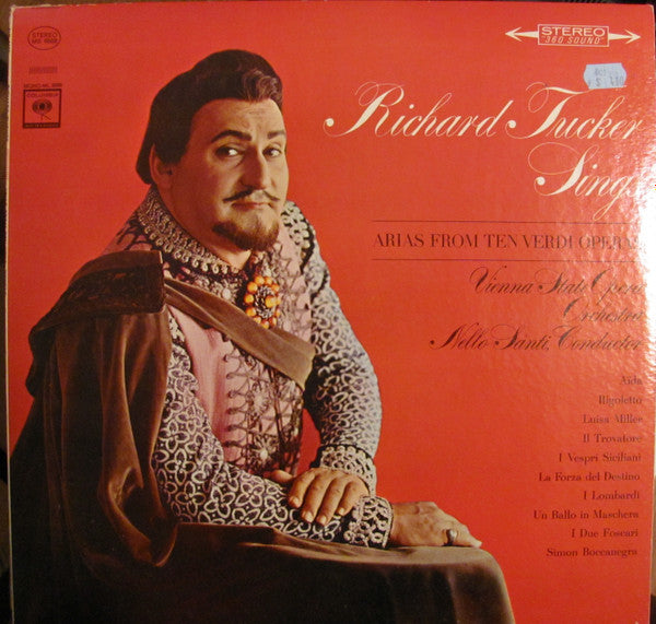 Richard Tucker - Vienna State Opera Orchestra*, Nello Santi - Richard Tucker Sings Arias From Ten Verdi Operas - LP