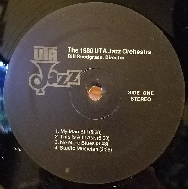 University Of Texas Jazz Orchestra - 1980 UTA Jazz Orchestra - LP
