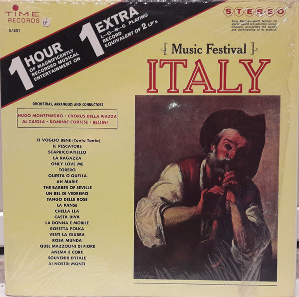 Hugo Montenegro, Chorus Della Piazza, Al Caiola, Dominic Cortese, Luciano Bellini - Music Festival: Italy - LP