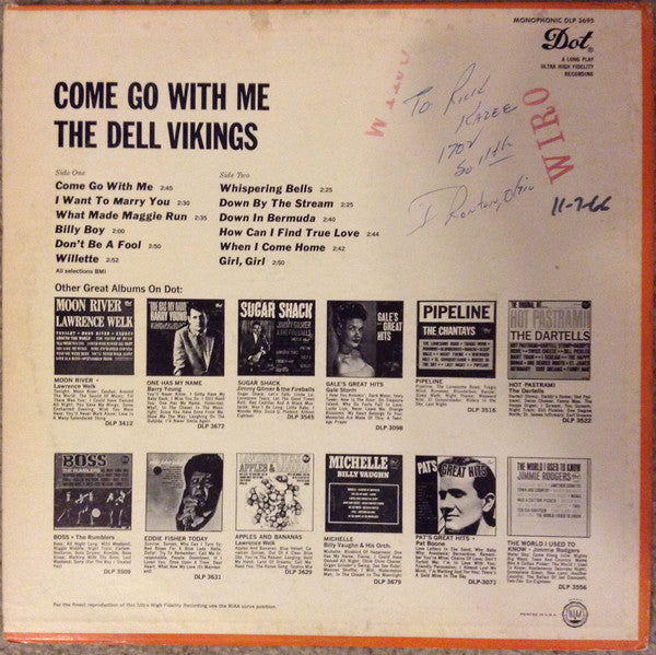 Dell Vikings* - Come Go With Me - LP