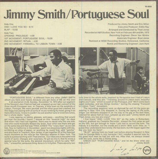 Jimmy Smith - Portuguese Soul - LP