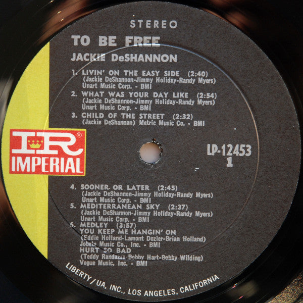 Jackie DeShannon - To Be Free - LP