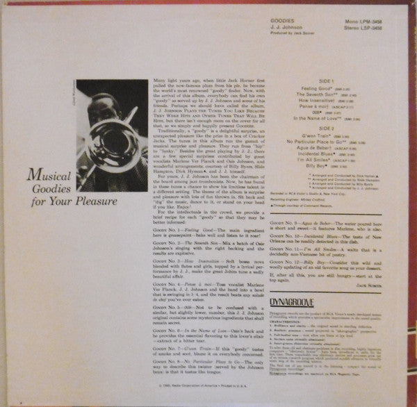 J.J. Johnson - Goodies - LP