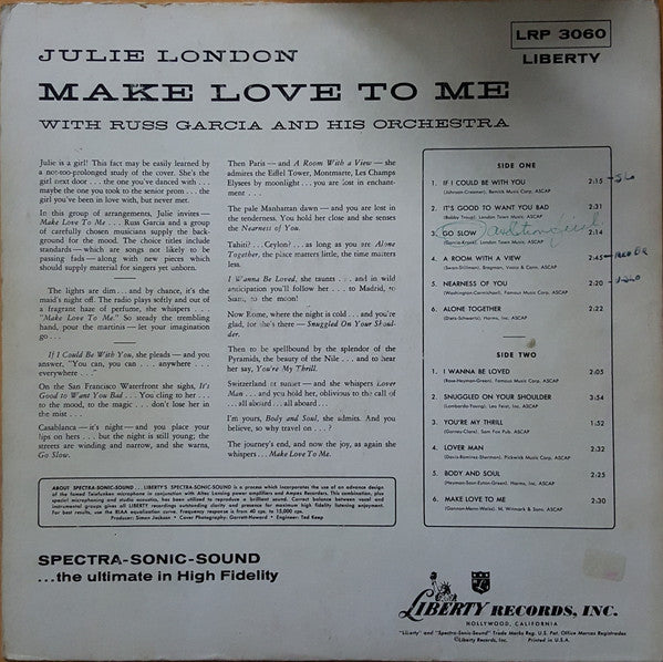 Julie London - Make Love To Me - LP