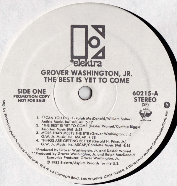 Grover Washington, Jr. - The Best Is Yet To Come - LP