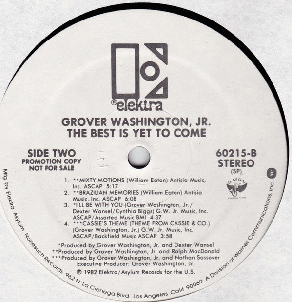 Grover Washington, Jr. - The Best Is Yet To Come - LP