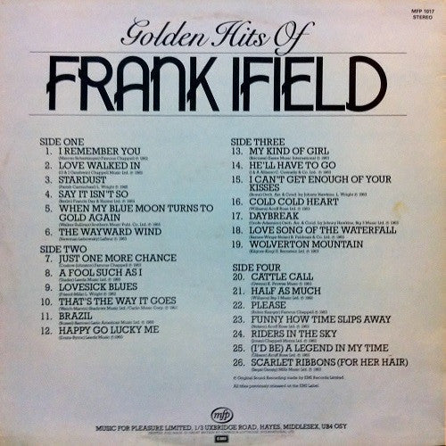 Frank Ifield - Golden Hits Of Frank Ifield - LP