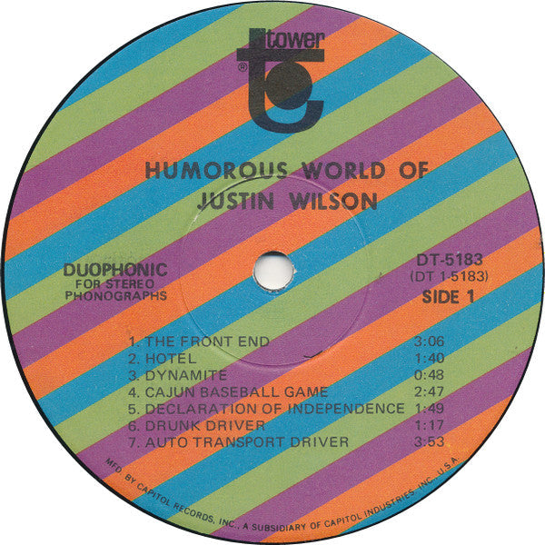 Justin Wilson - The Humorous World Of Justin Wilson - LP