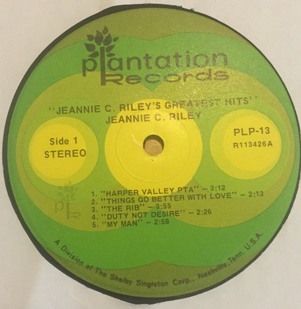 Jeannie C. Riley - Jeannie C. Riley's Greatest Hits - LP