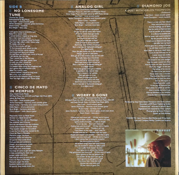 Guy Clark - Workbench Songs - LP