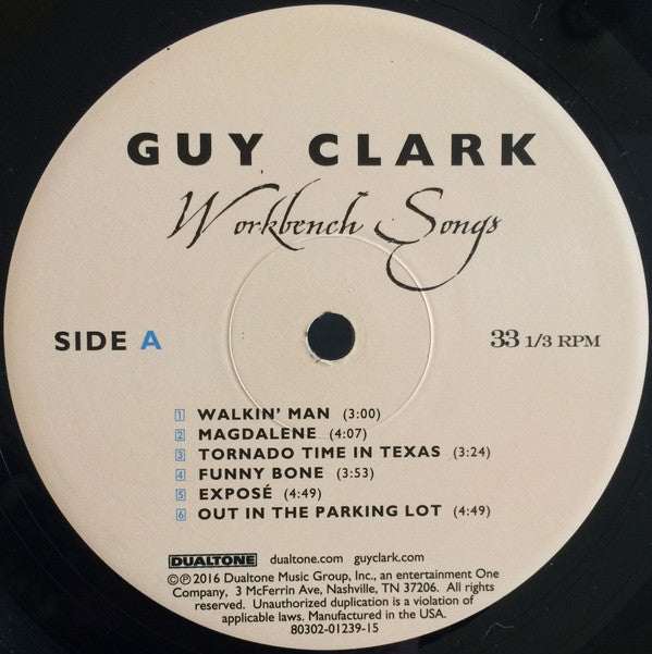 Guy Clark - Workbench Songs - LP