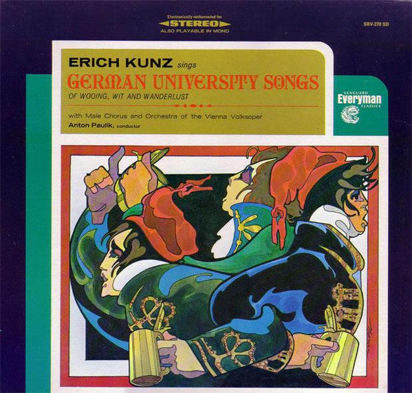 Erich Kunz With Male Chorus* and Orchestra Of The Vienna Volksoper* - Erich Kunz Sings German University Songs Of Wooing, Wit And Wanderlust - LP