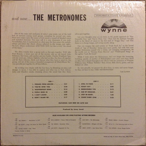 The Metronomes (5) - And Now... The Metronomes - LP