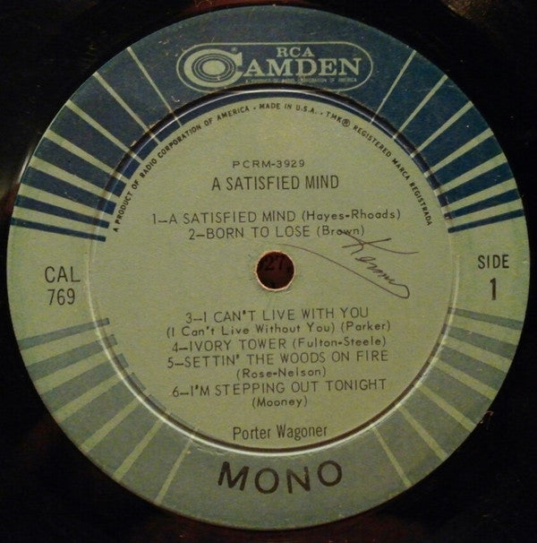 Porter Wagoner - A Satisfied Mind - LP