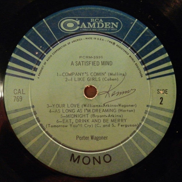 Porter Wagoner - A Satisfied Mind - LP
