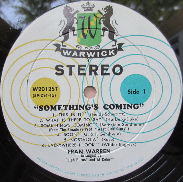 Fran Warren - Something's Coming From - LP