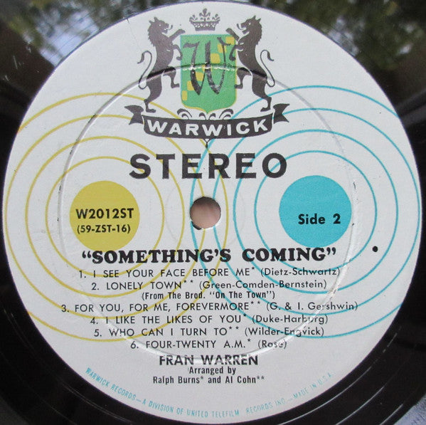 Fran Warren - Something's Coming From - LP