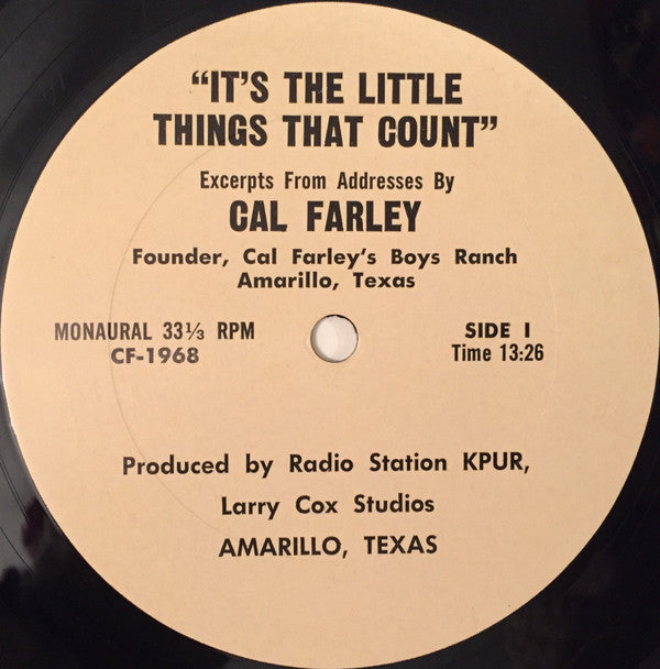 Cal Farley - It's The Little Things That Count - LP