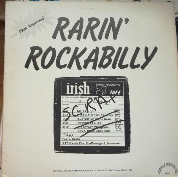 Various - Rarin' Rockabilly - Rare & Unreleased Rockabilly & Country Rock from 1956-1959 - LP