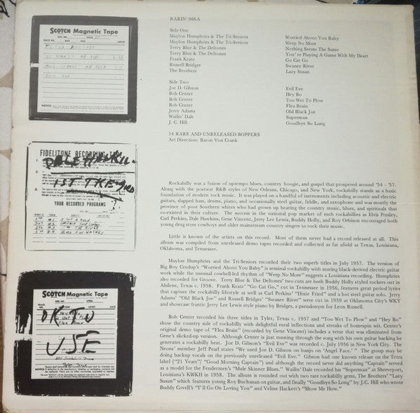 Various - Rarin' Rockabilly - Rare & Unreleased Rockabilly & Country Rock from 1956-1959 - LP