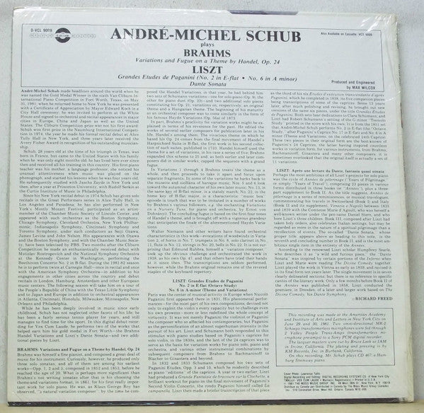 André-Michel Schub* - Debut Recording - LP