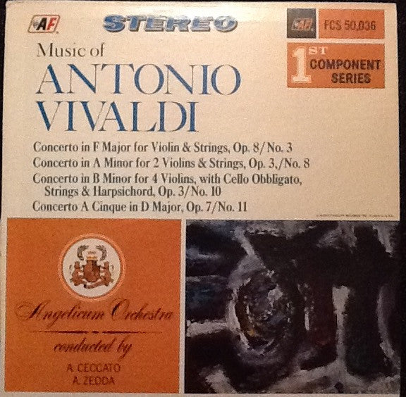 Orchestra Dell'Angelicum Di Milano Conducted By Aldo Ceccato & Alberto Zedda - Music Of Antonio Vivaldi - LP